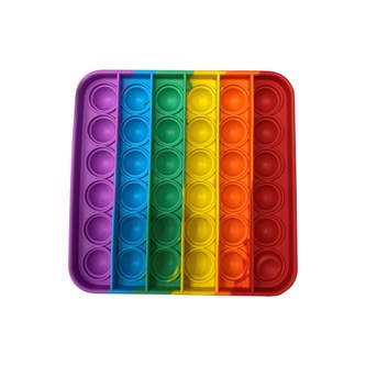 Pop Fidget Pad, regnbågsfärgad kvadrat
