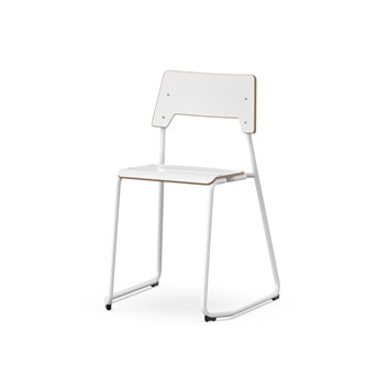 Stol Como FSC BX medstativ sh 45 cm mellan sits vitt stativ