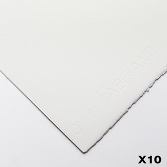 Akvarellpapper Fabriano 300 g 56x76 cm 10-pack fin gräng