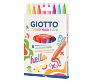 GIOTTO Turbo Maxi fluorescerande, 8-pack