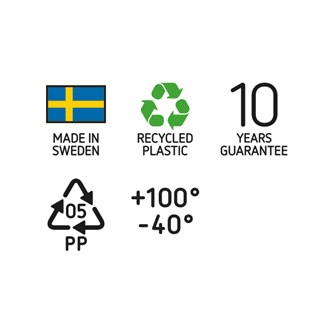 Förvaringskorg av återvunnen plast, stor