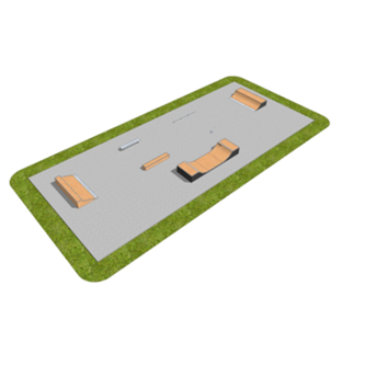 Mobile skateboard park large