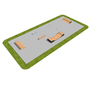 Mobile skateboard park large