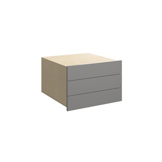 Fixa låda hel 2:1, 3 lådor, djup 57