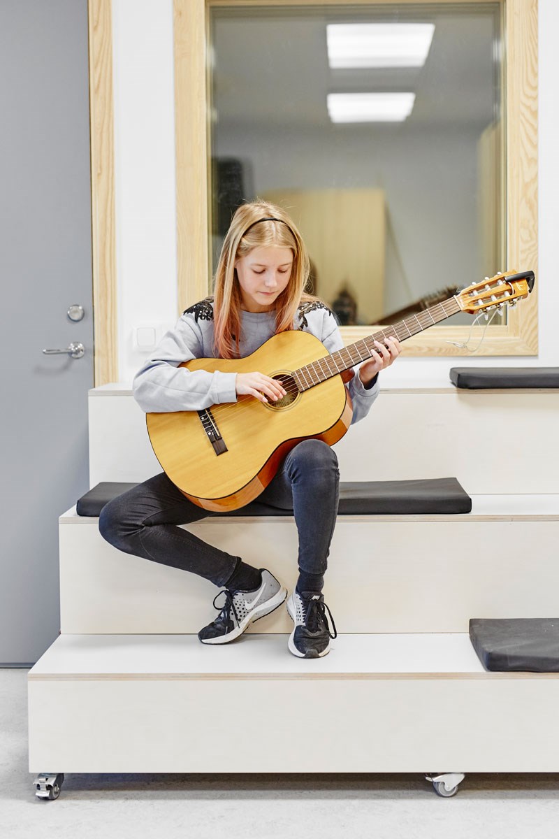 Inredning musiksal Västervångskolan i Trelleborg